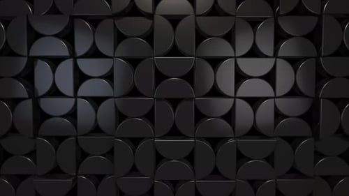 Black Abstract Geometric Rotating Blocks Background Loop