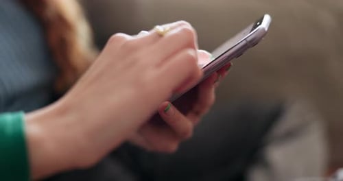 Close Up of Person Using Smartphone