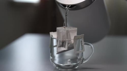 Coffee Being Prepared With a Disposable Filter