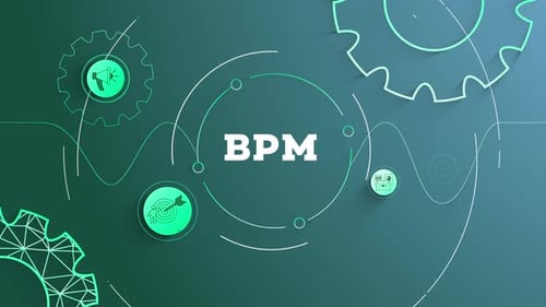 Corporate Business Process Management Concept Animated Background