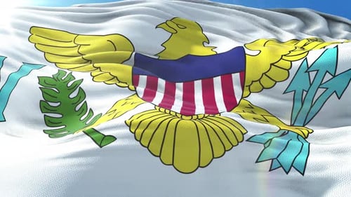 Realistic National Flag Waving in Wind with Detailed Fabric