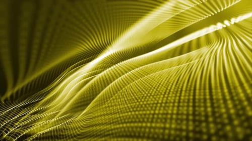 Abstract Golden Particle Wave Background Animation