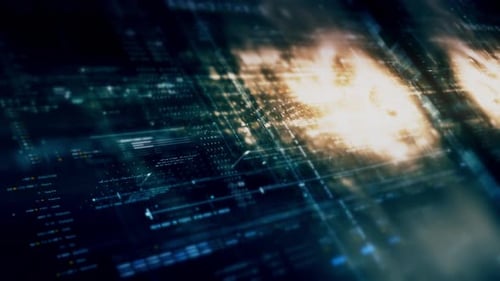 Futuristic Digital Data Grid Loop Background