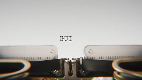 Old mechanical typewriter typing Guilt in a close-up view.
