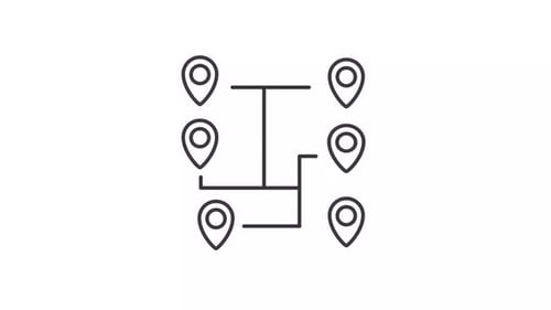 Animated Map Pin Connection Diagram