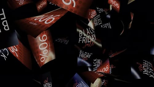 Falling Black Friday Sale Promotion Cards Background