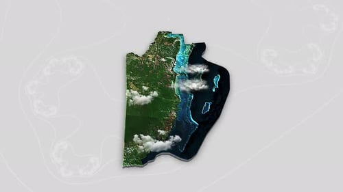 Belize-Landkarten-Animation 3 D