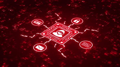 Cyber Security Threat and Data Theft Concept