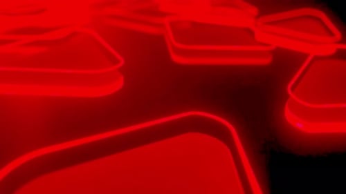 Les boutons néon rouges brillent de mille feux