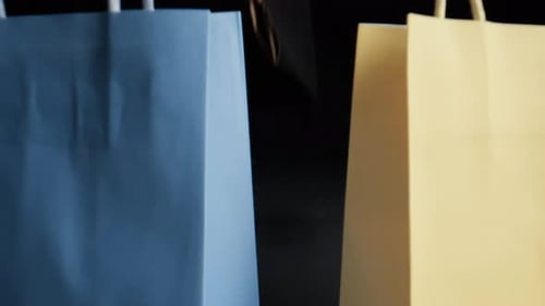 Introducción a una bolsa de compras, espacio de copia y transición