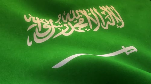 Saudi Arabia Country Close Up Flag Background
