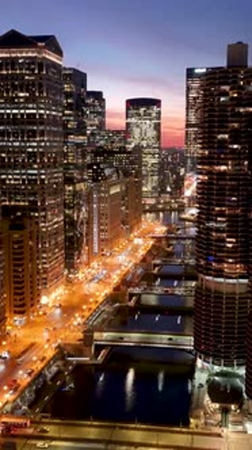 Downtown Chicago At Chicago In Illinois United States.