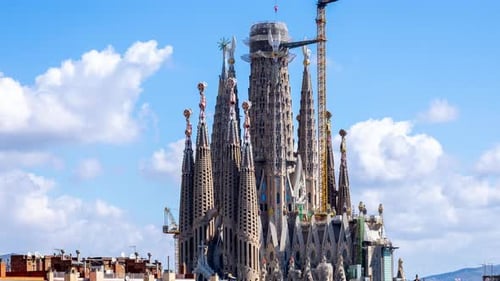 Sagrada Familia Cathedral in Barcelona From a Unique High Vantage Point