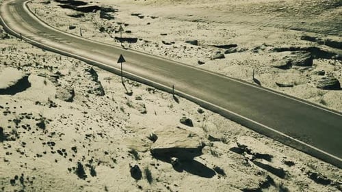 Road Trip Reflection Expansive Landscape with Wandering Traveler and Shadows