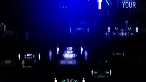 Technologie: Schleife mit blauem Hintergrund