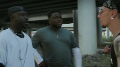 Angry Criminal Gangs Having Fight in City Street
