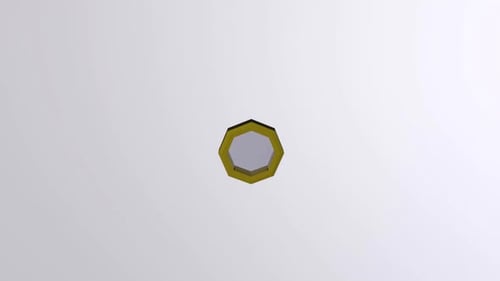 Geometric 3D Low Poly Scope Rotating Animation