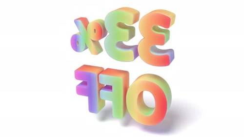 Color 33 Percent Discount on White Back Rotate Endless