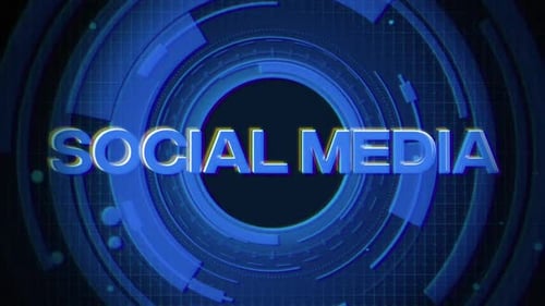 Futuristic Digital Social Media Glitch Text Reveal