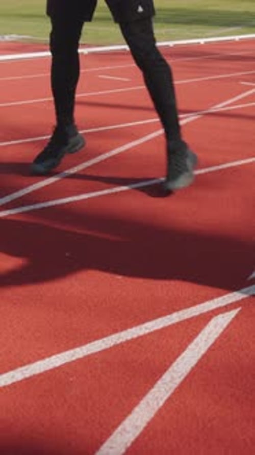 Focused Female Athlete Performing Precise Steps Closeup of Woman Executing Controlled Movements on