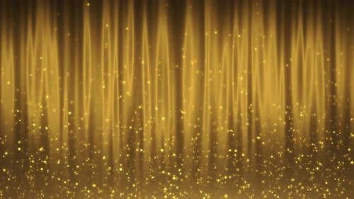 Elegant Golden Shimmering Particles Background with Light Rays Loop