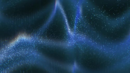 Cinematic Blue Particles Waves