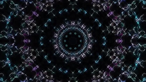 Glowing Geometric Kaleidoscope Abstract Pattern Loop