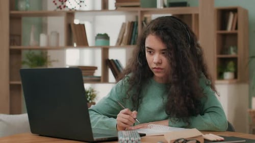 Online Education of University Student Using Laptop at Home Classroom. Remote Study