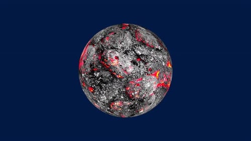 Spinning Lava im Weltraum. Videokonzept für Wissenschaft und Technologie. Vd 982