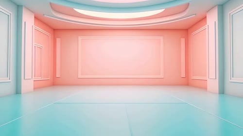 Modern Studio Room with Dynamic Light Animation Background