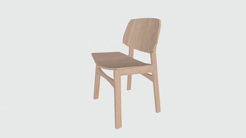 Chair rotation in loop on white background