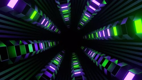 Purple And Green Strobe Tunnel With Reverse Rotation Background Vj Loop In 4K