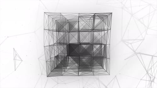 Schöne abstrakte polygonale Oberfläche bewegt sich in Animation