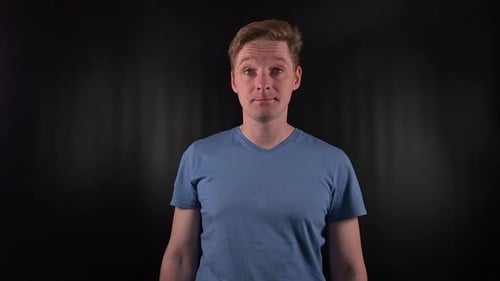 Man Talking in a Studio