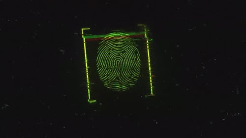 Digital Fingerprint Scan for Data Security and Biometric Authentication