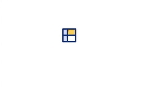 Minimalist Flat Design Grid Icon Reveal Animation