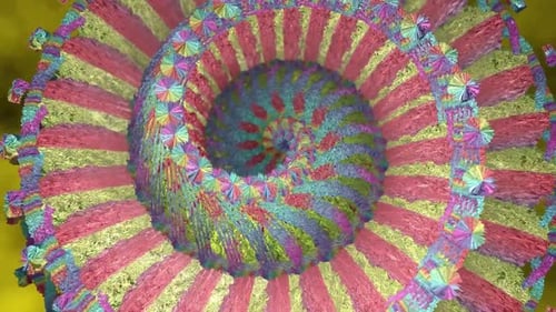 Vibrant Abstract Spiral Loop Background Animation