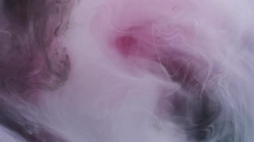 Swirling Pink, Gray, White and Black Abstract Paint