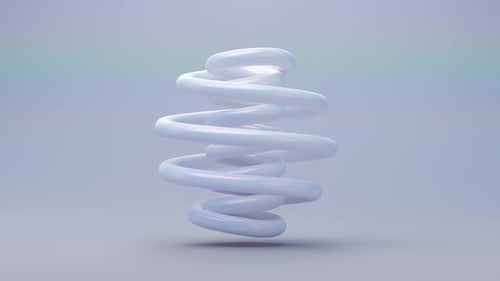 3D Render Animation with Spiral Moving in Loop
