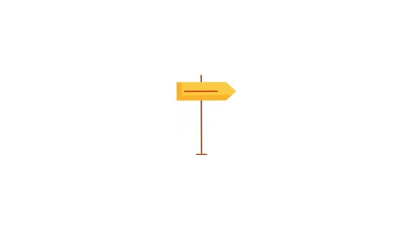 Road Sign Signpost Direction Icon Animation, Elements Motion Graphics ...