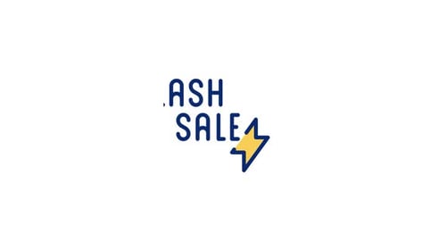 Animated Flash Sale Title with Dynamic Lightning Bolt Icon