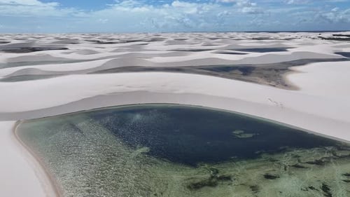 Lencois Maranhenses Skyline At Barreirinhas In Maranhao Brazil.
