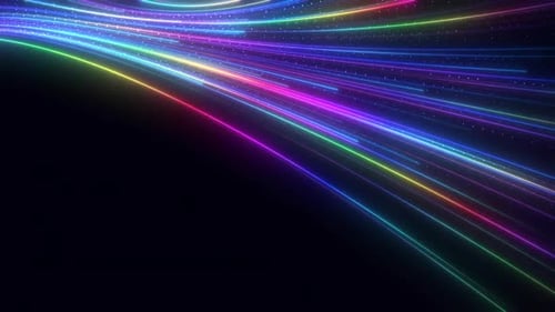 Data Transfer Speed Glowing Lines V9