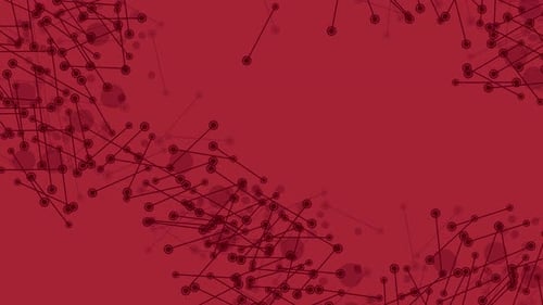 Animación de patrones de fondo de red abstracta futurista: visualización de datos digitales de alta tecnología