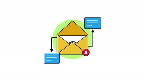 Flat Design Email Notification and Messaging Icon