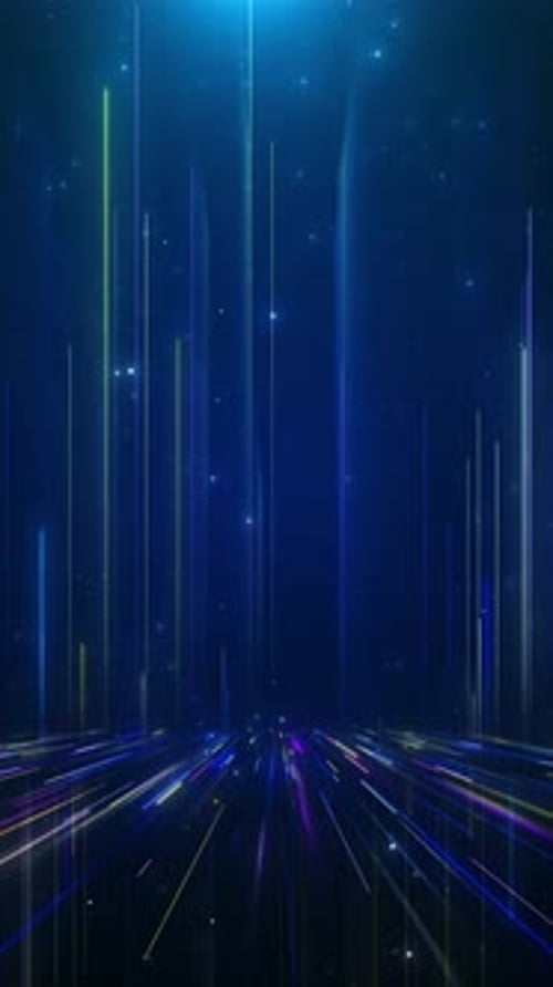 Technology Digital Matrix, Metaverse Futuristic Abstract Lines form hologram information blocks, ai