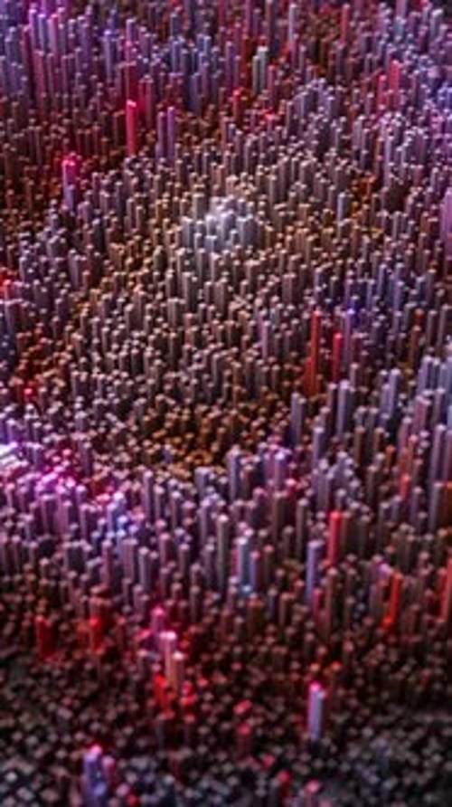 Vertikale digitale Videowellen- und 3D-Säulen
