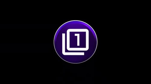 3D Rotating Step Number One Icon