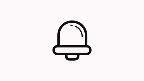 Animated Bell, Alarm, Ring icon Alpha Channel
