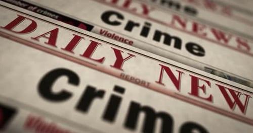 Animated Newspaper Headlines: Crime Report